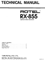 Rotel RX-855 - Technical manual 